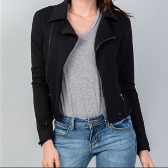 Suede Leather Black Jacket 🧥🖤 Boutique item - Picture 2 of 4